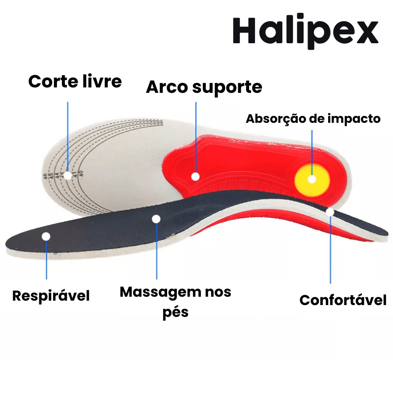 Palmilha Ortopédico Hali® - Alívio Imediato - Halipex Brasil - Todos os Direitos Reservados